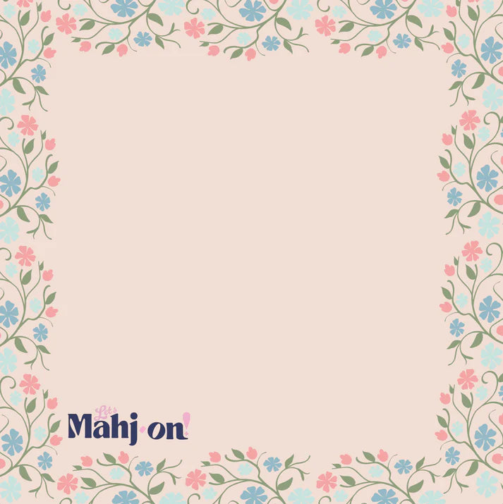 Let's Mahj On- Floral Border Mat