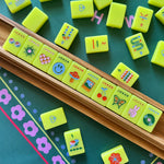 Mod Chartreuse Mahjong Tiles