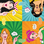 Bespoke Double-Sided Pop Art Mahjong Mat | Girl Talk & Jokers Mat