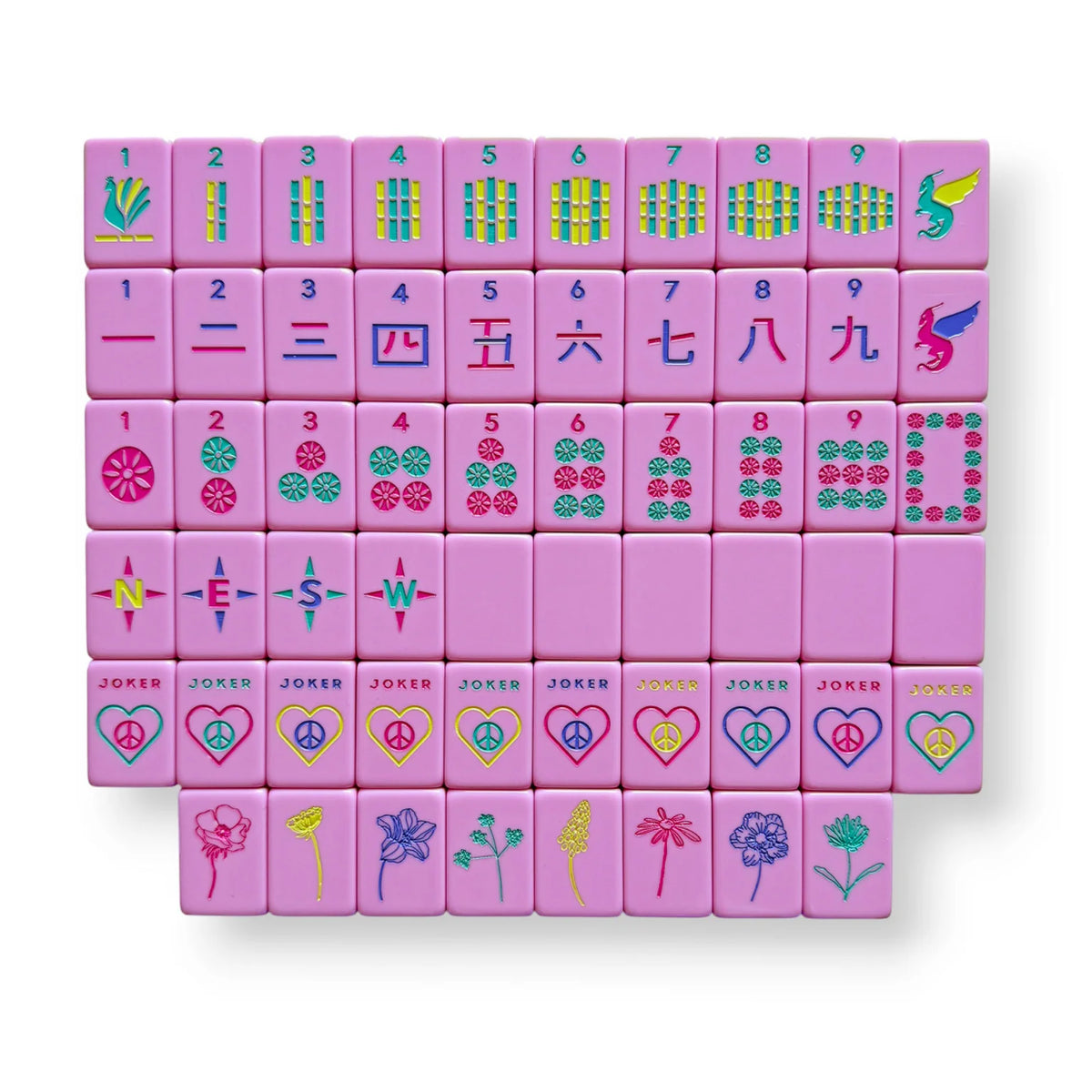 Pretty in Pink Mahjong Tiles