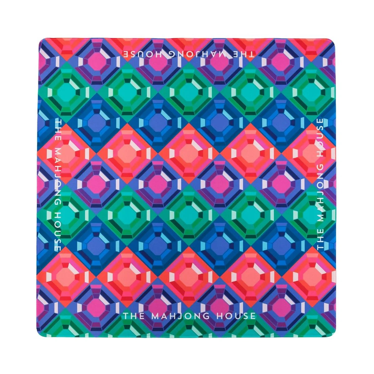 Ruby Gem Double-Sided Mahjong Mat | Reversible Jewel Collection