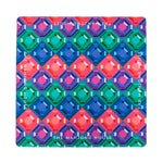 Ruby Gem Double-Sided Mahjong Mat | Reversible Jewel Collection