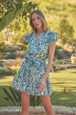 The Blue Bird Mahjong Mini Dress in Gianne Floral