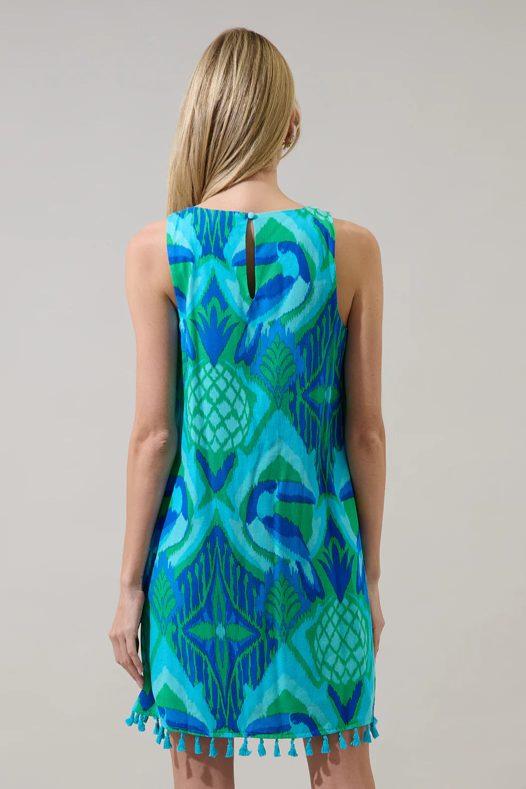 The Toucan Bird Mahjong Trapeze Dress