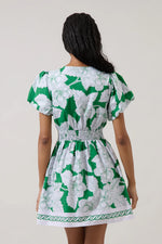 Island Chic Button Down Mini Dress | White Kelly Floral