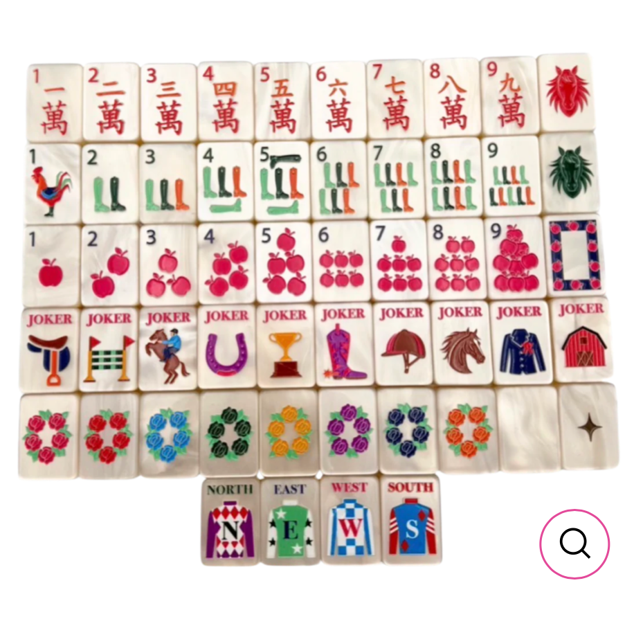Bespoke Mahjong - Year of the Horse tiles - Pearl Cream