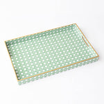 Green Cane Rectangular Tray