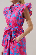 The Pretty in Pink Mahjong Mini Dress in Meira Floral