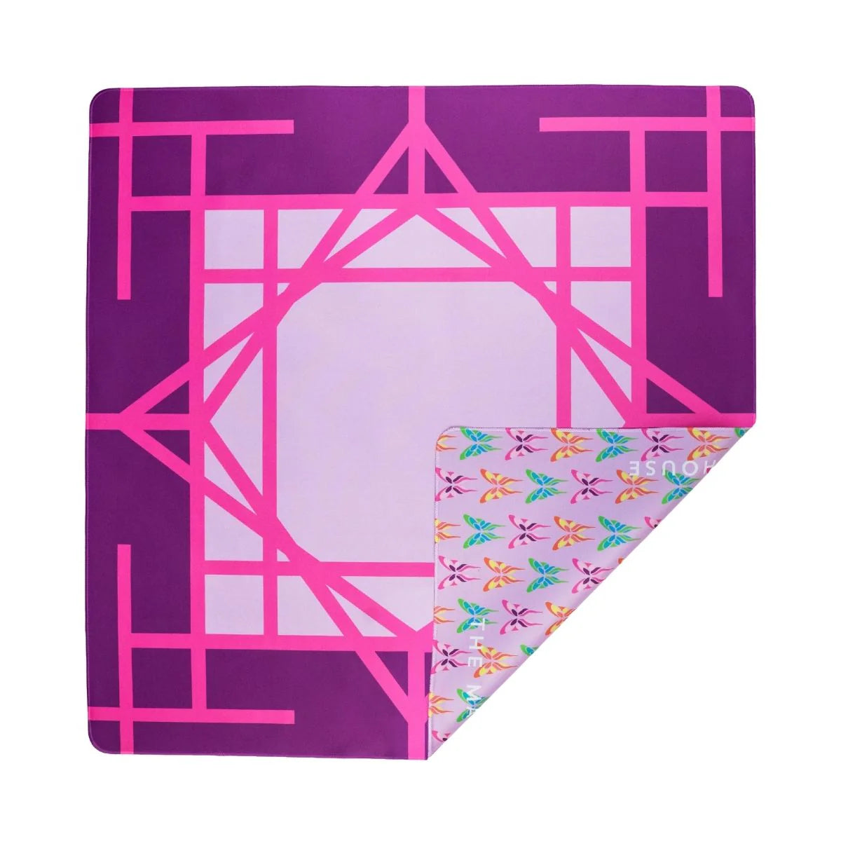 Butterfly Mahjong Mat in Lilac | Reversible