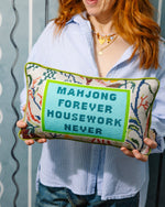 Mahjong Needlepoint Pillow
