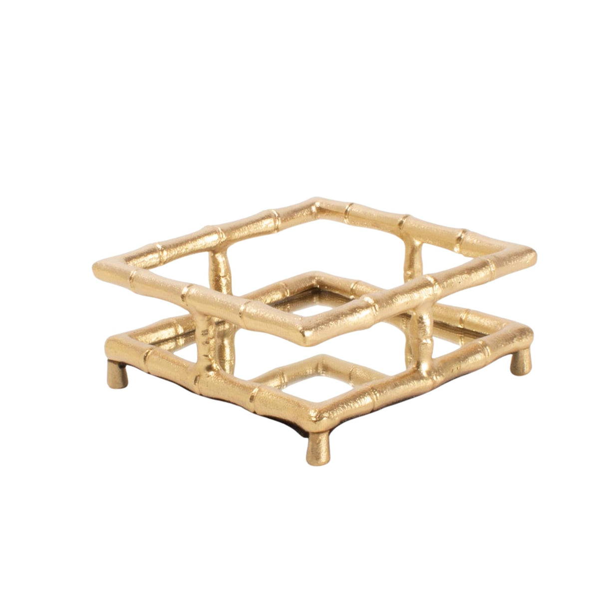 Gold Bamboo Cocktail Napkin Tray
