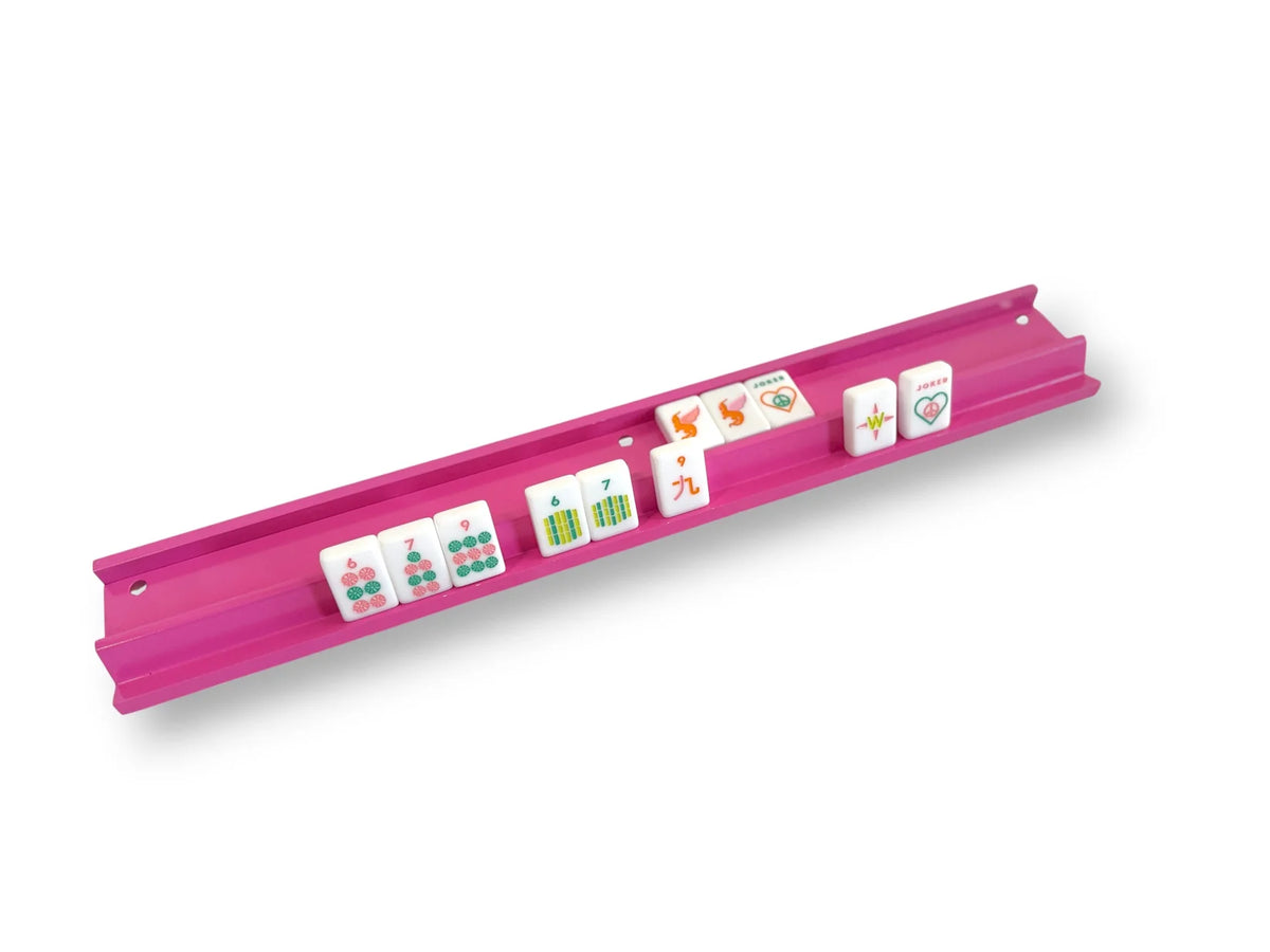 Mahjong Racks & Pushers Set of 4 | Magnetic & Wooden