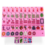 Year of the Horse Saddle Pink Mahjong Tiles | Equestrian Pink Mahjong Tile Set