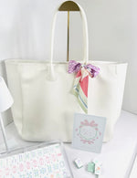 The Mahjong Girls’ Game Tote with Custom Silk Twilly